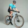 جرسی دوچرخه سواری کوهستان تمام زیپ جیبدار - آبی