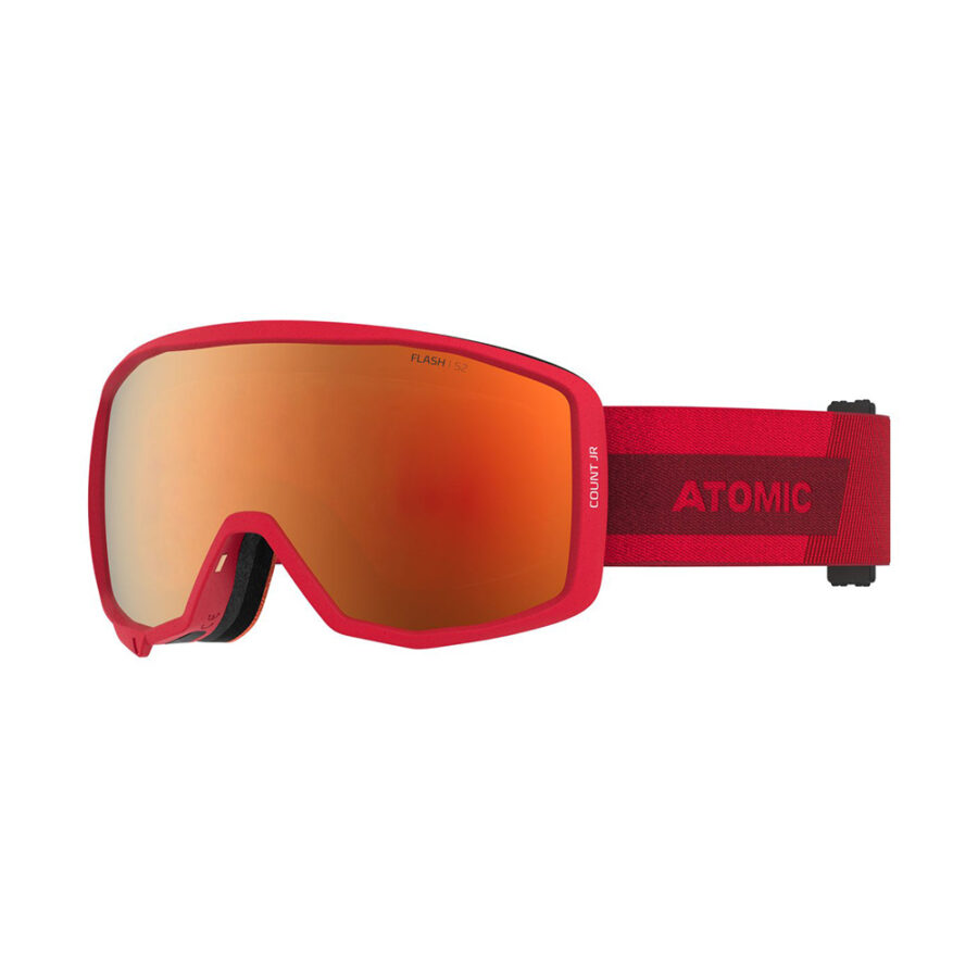 گاگل و عینک اسکی اتمیک بچگانه COUNT JR قرمز  با بند قرمز