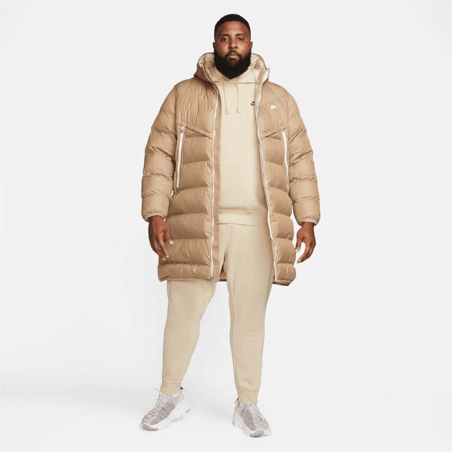 هودی مردانه نایک Club+ Hoodie Revival - کرم