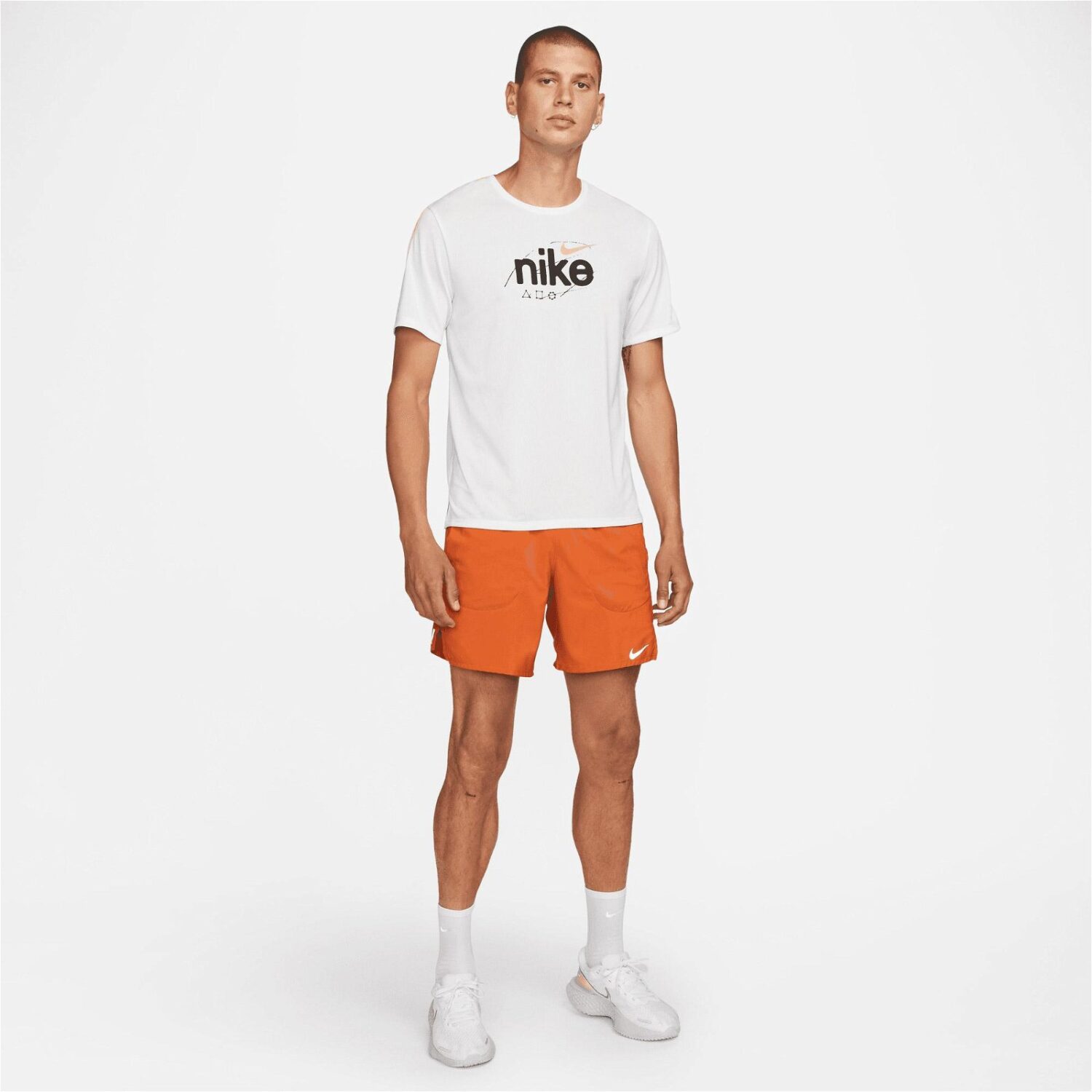 تیشرت مردانه نایک Dri-Fit Miler Dye - سفید