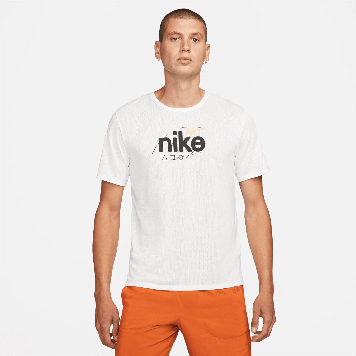 تیشرت مردانه نایک Dri-Fit Miler Dye - سفید