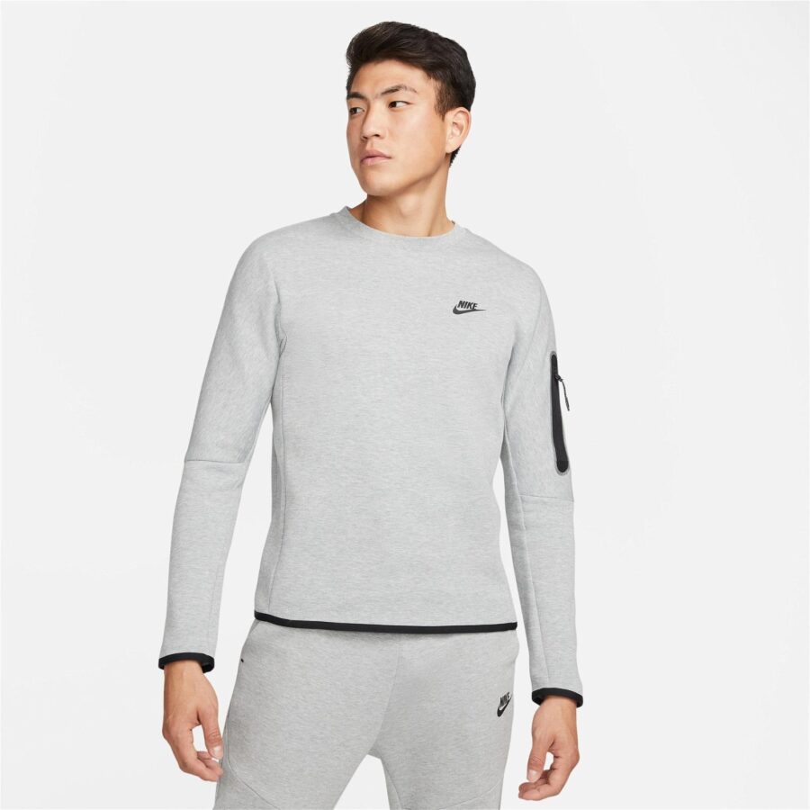 تیشرت مردانه نایکی Sportswear Essential Tech Fleece Cr - خاکستری