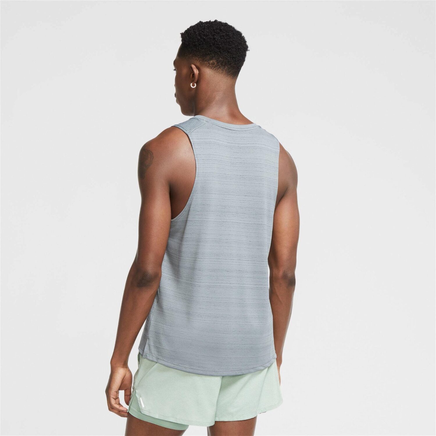 رکابی مردانه نایکی Dri-Fit Miler Tank - خاکستری
