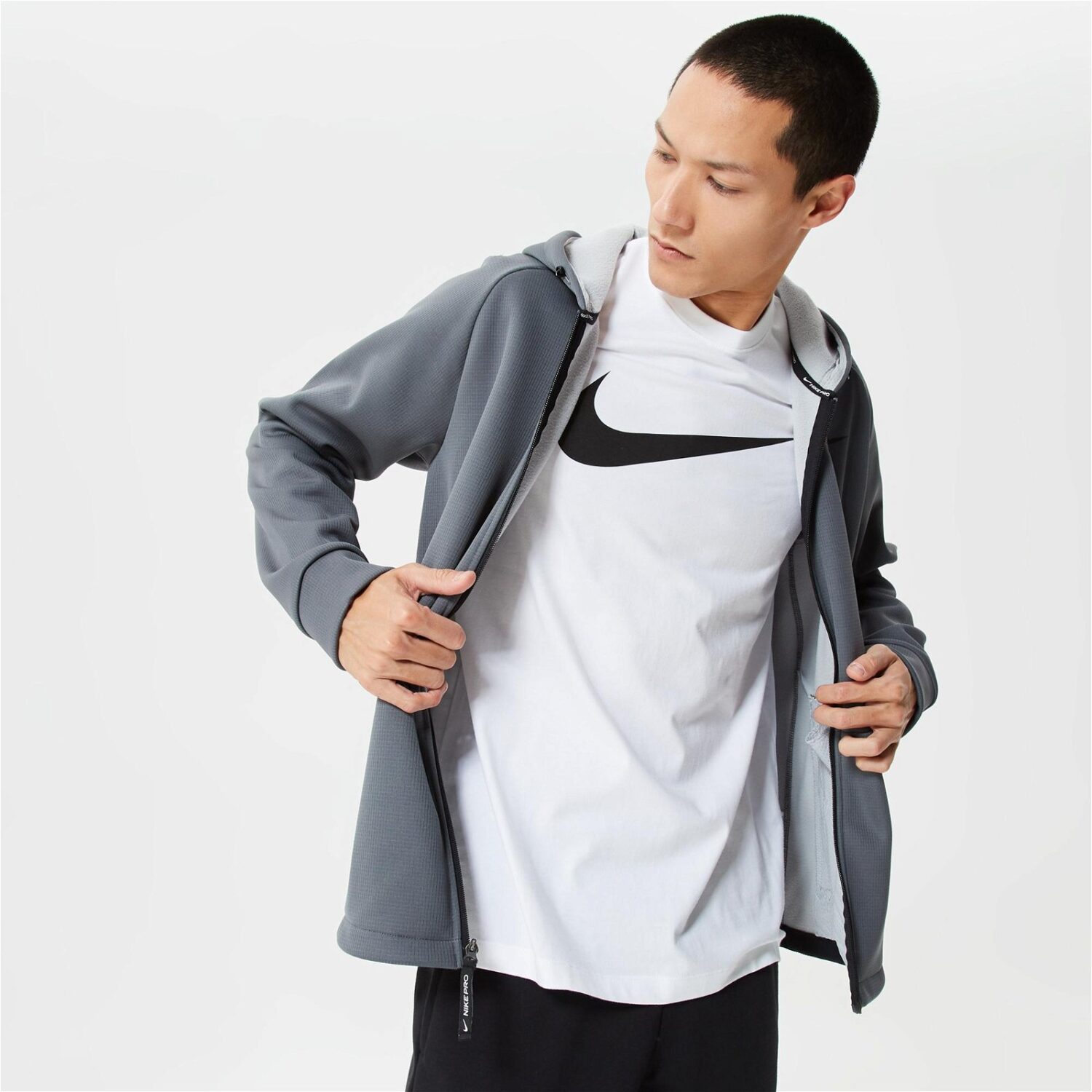 سویشرت مردانه نایکی Pro Therma-FIT Sphere Hoodie Full-Zip - خاکستری