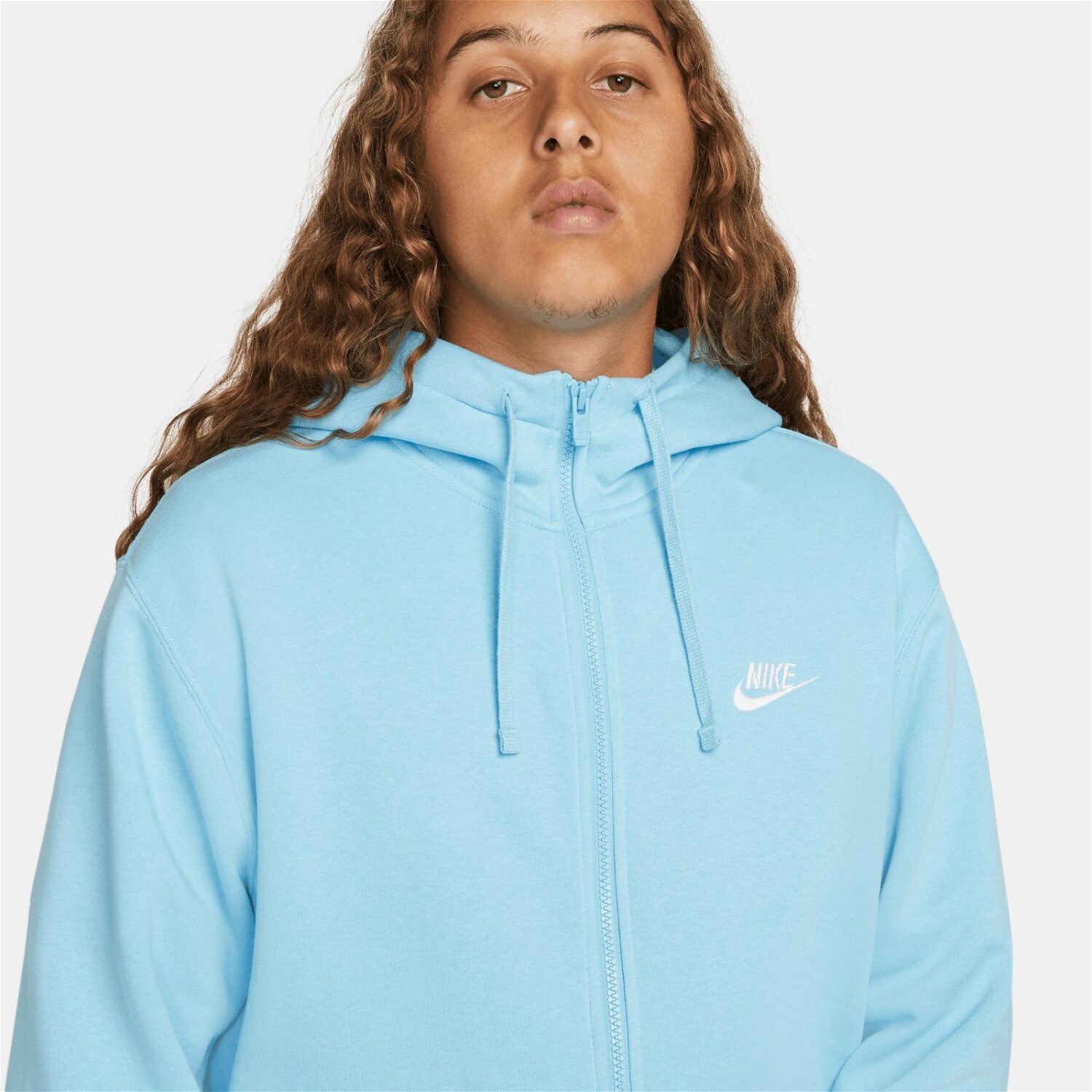 سویشرت مردانه نایکی Sportswear Club Hoodie Full Zip - آبی