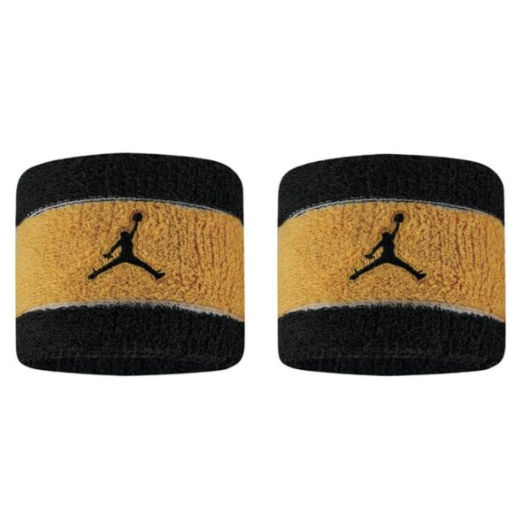 مچ بند مردانه نایکی Jordan NBA 2 Pk  - مشکی طلایی