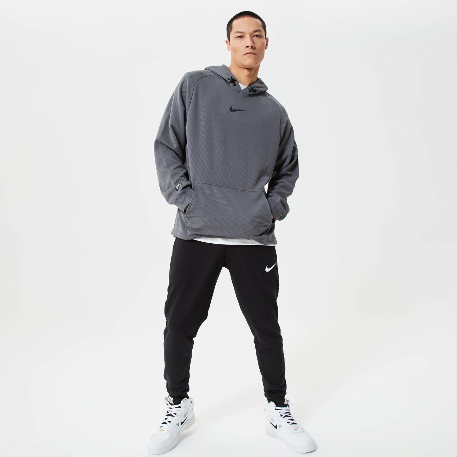 هودی مردانه نایک Proc Fleece - خاکستری