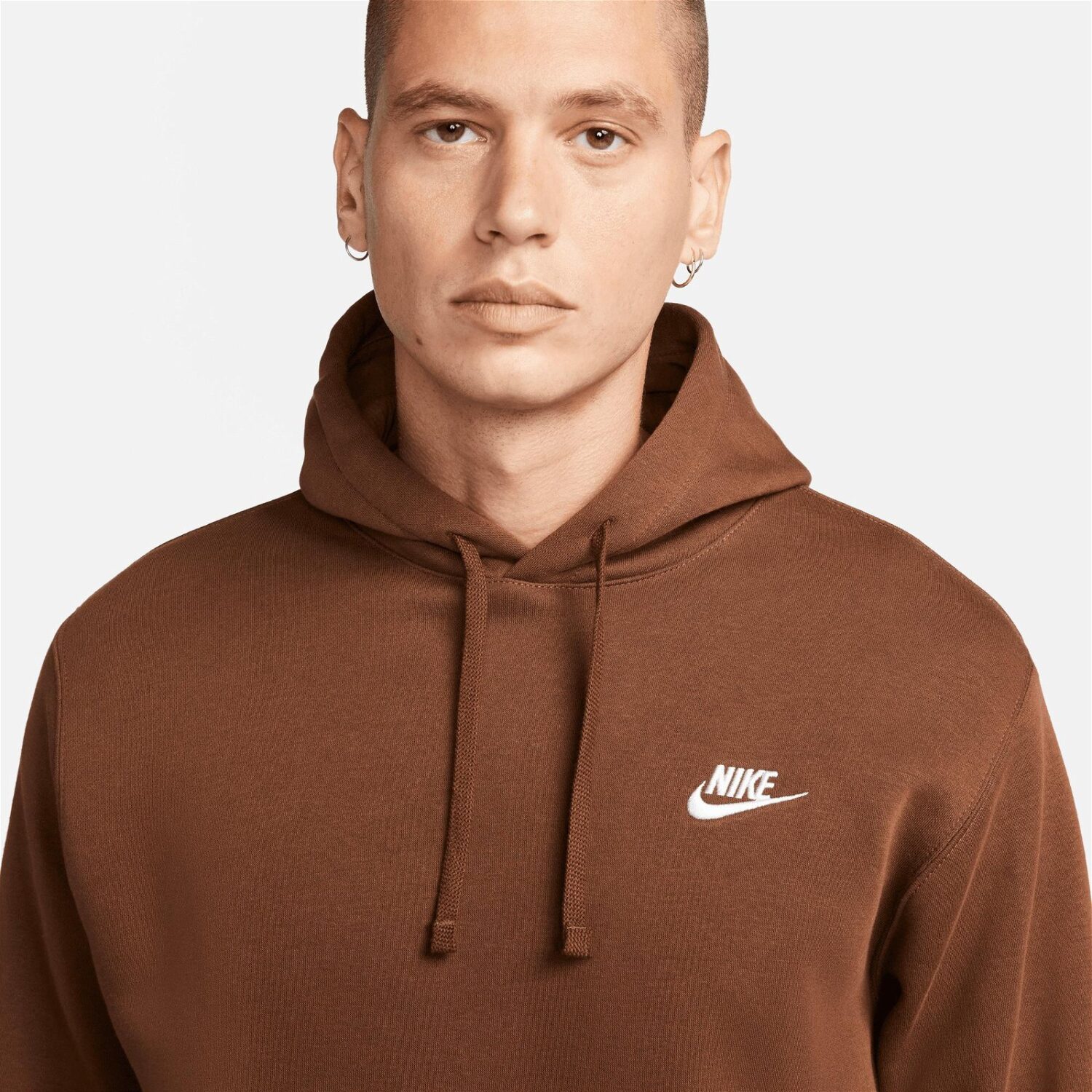 هودی مردانه نایک Sportswear Club Hoodie - قهوه ای