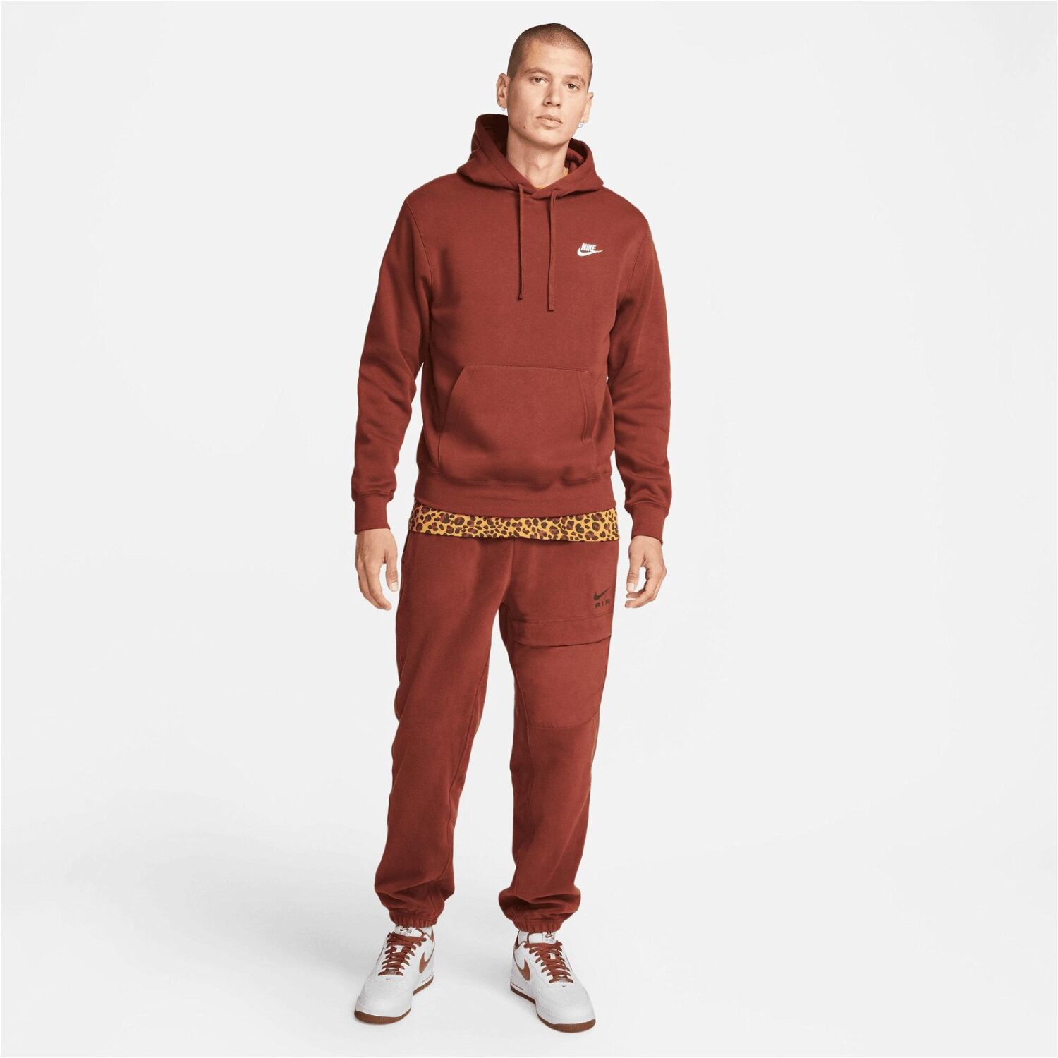 هودی مردانه نایک Sportswear Club Hoodie - قهوه ای روشن