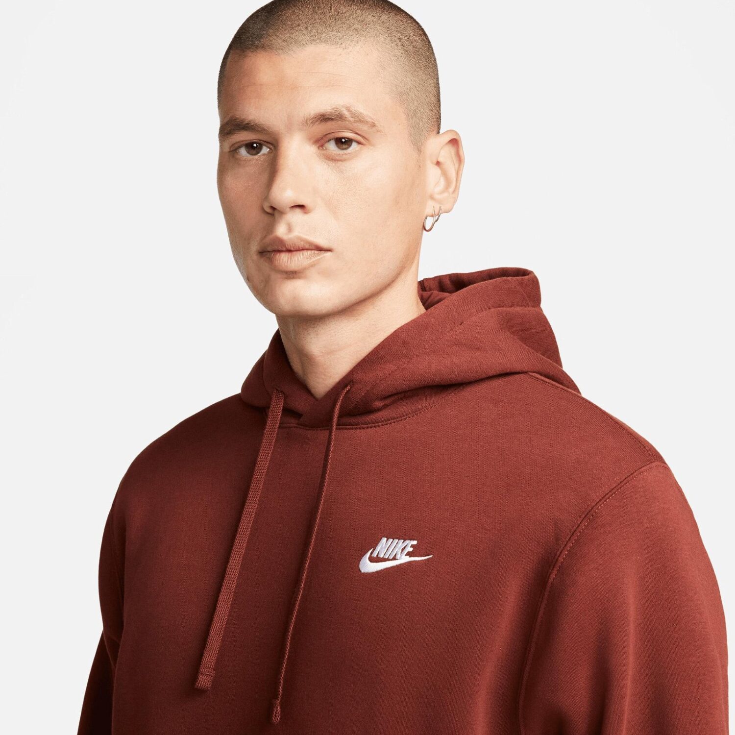 هودی مردانه نایک Sportswear Club Hoodie - قهوه ای روشن