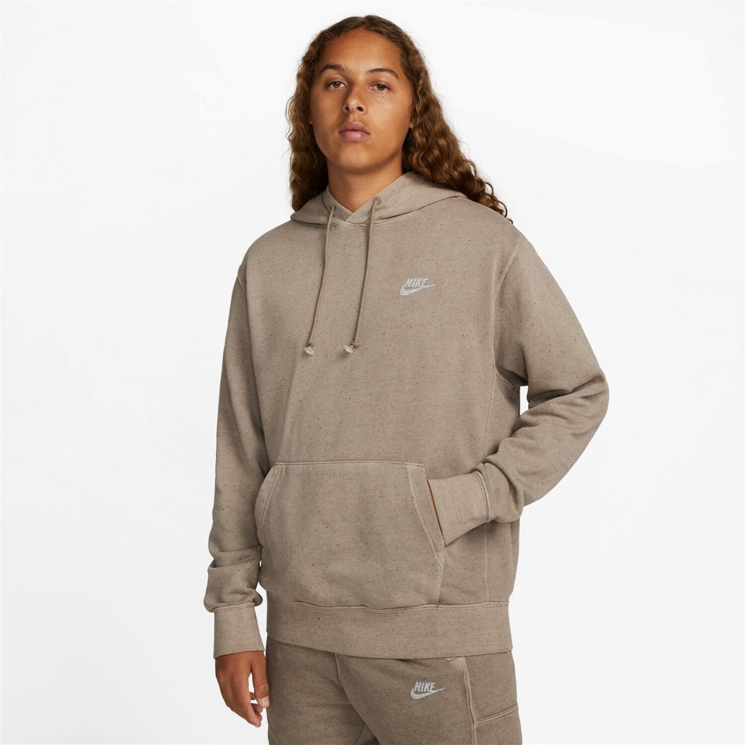هودی مردانه نایکی Club+ Hoodie Revival - خاکستری