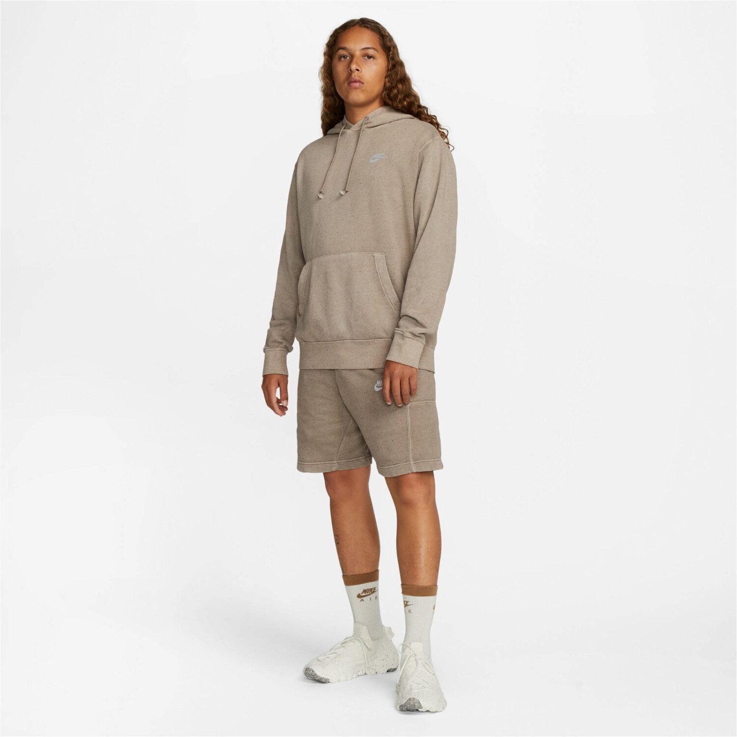 هودی مردانه نایکی Club+ Hoodie Revival - خاکستری