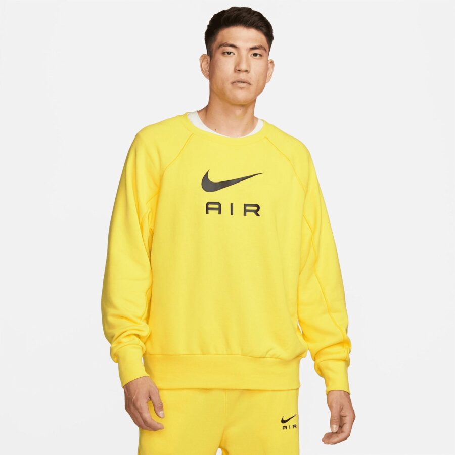 پلیور ژاکت مردانه نایک Sportswear Air Ft Crew - زرد
