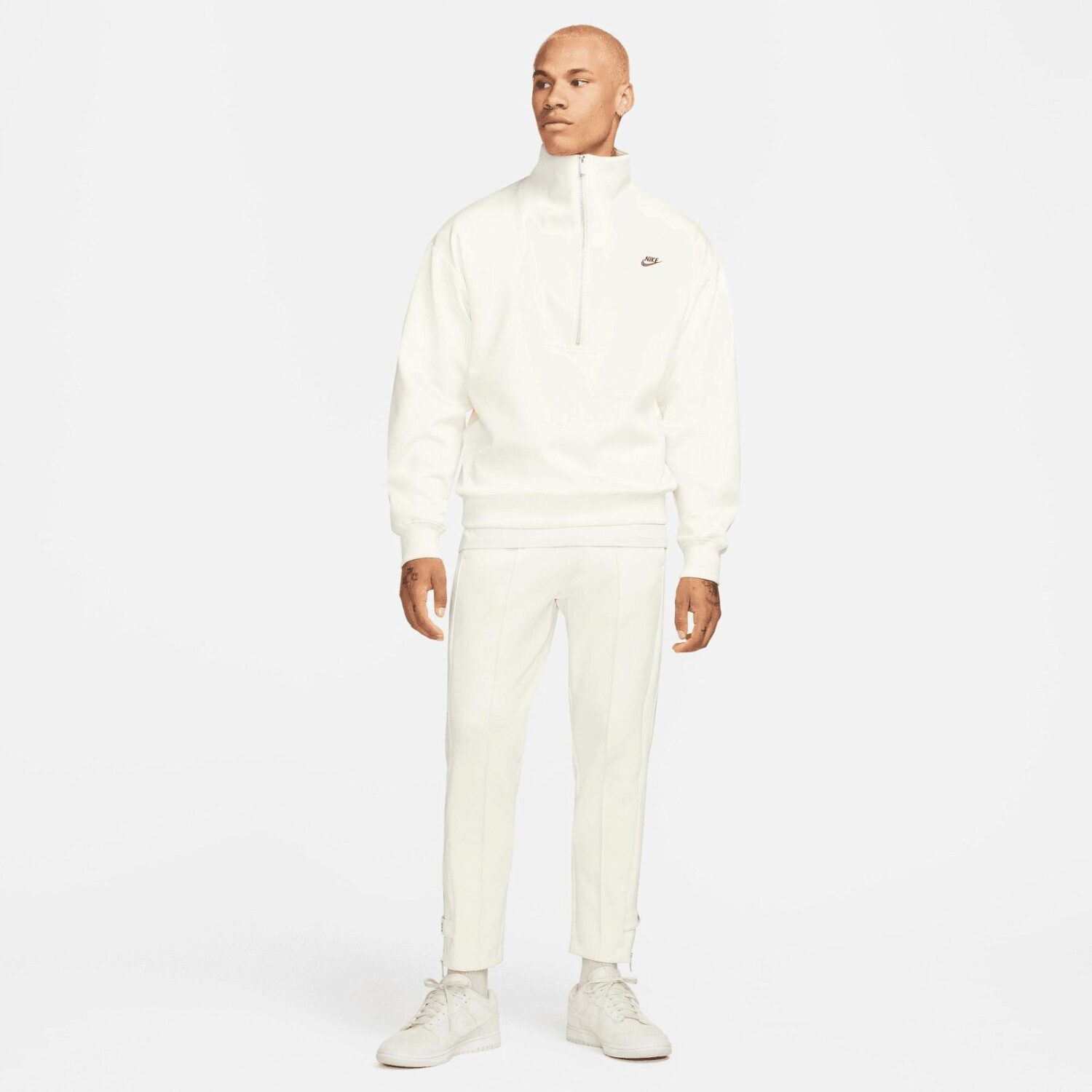 ژاکت پلیور زیپ دار مردانه نایک Sportswear Circa Hz - کرم