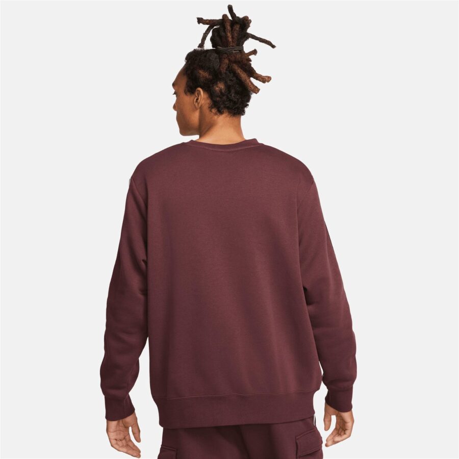 ژاکت پلیور مردانه نایکی Sportswear Repeat Swoosh Fleece Crew - زرشکی