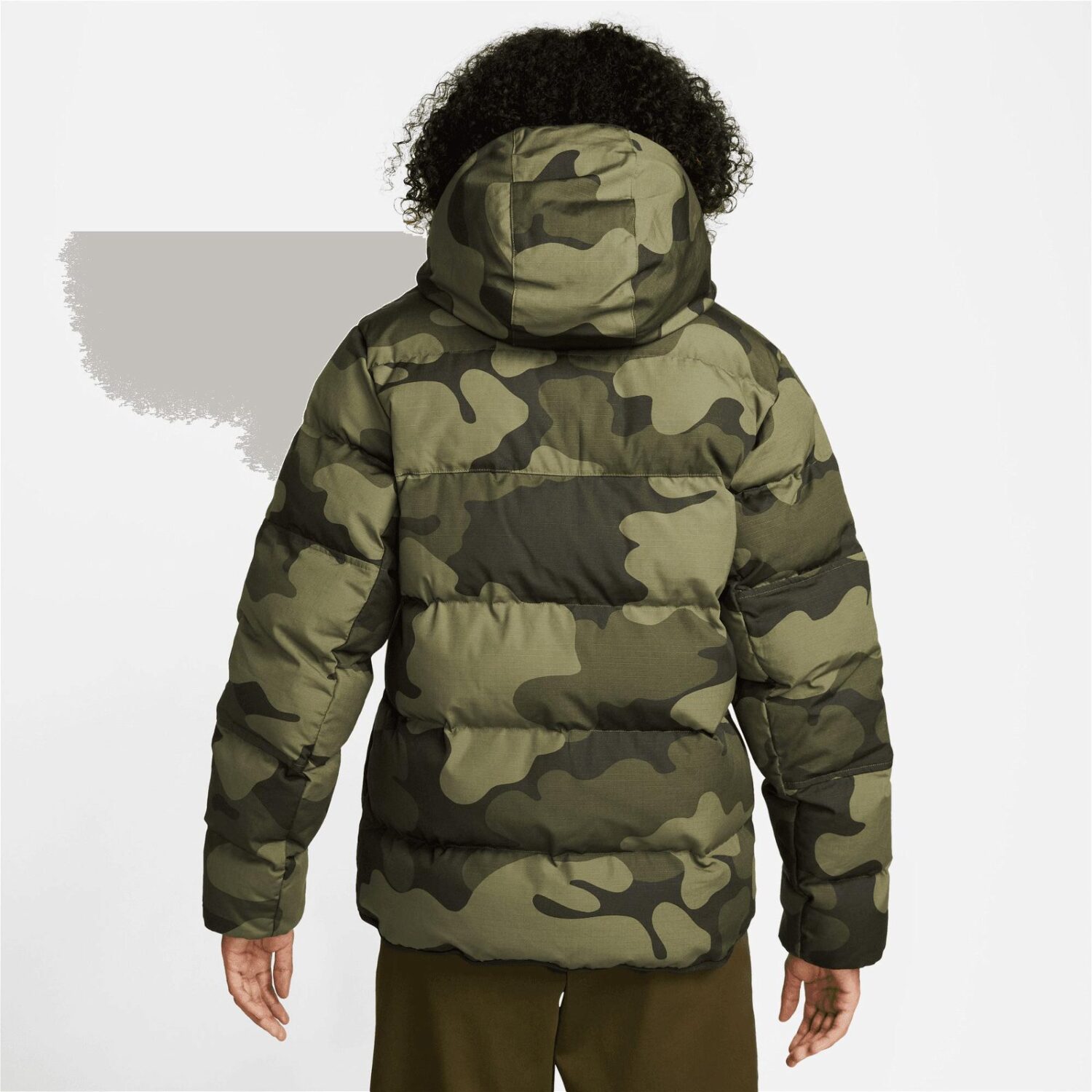 کاپشن مردانه نایکی Therma-FIT Wildrunner Pl-Fld Camo - خاکی