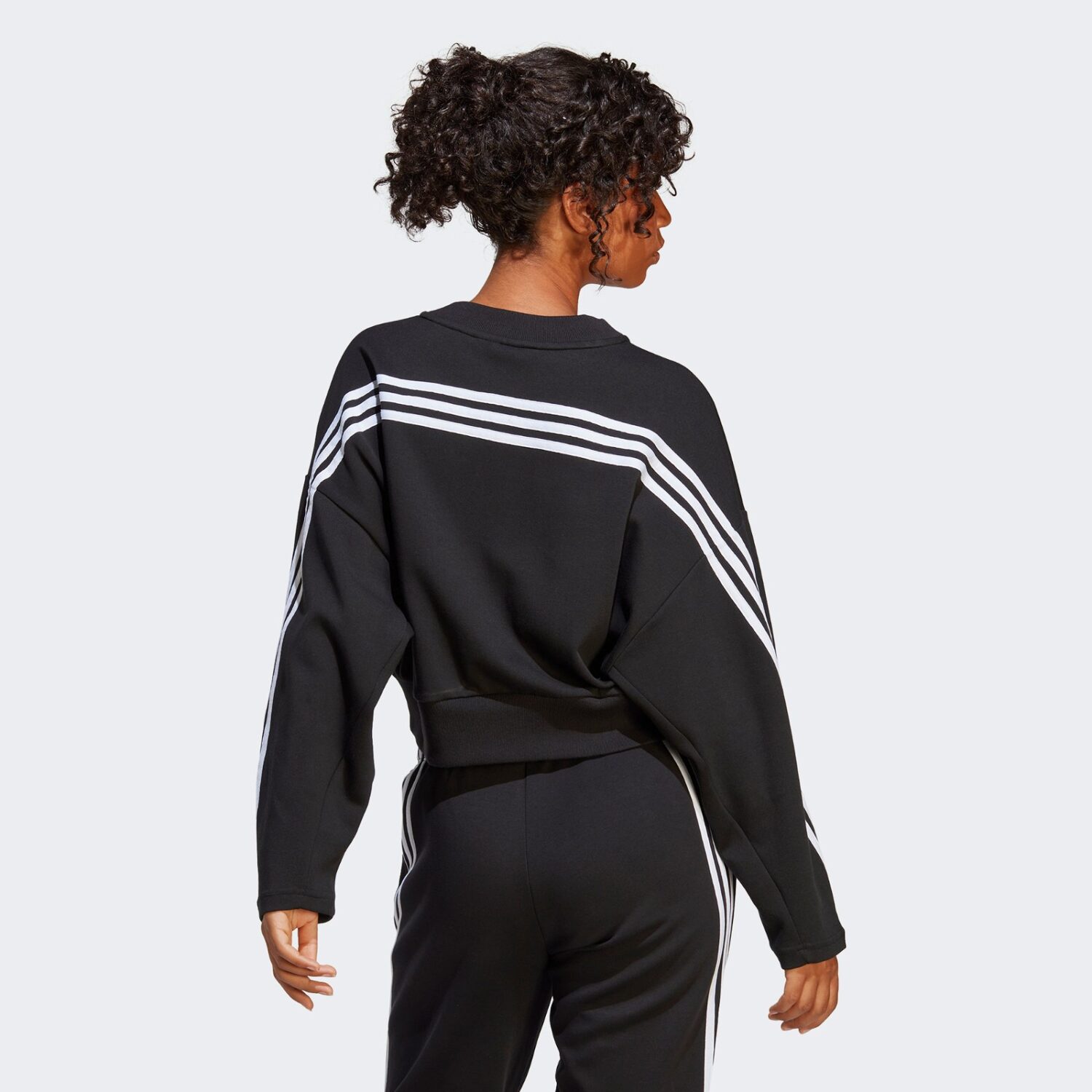 سویشرت آدیداس زنانه Future Icon 3 Stripes Crew - سیاه