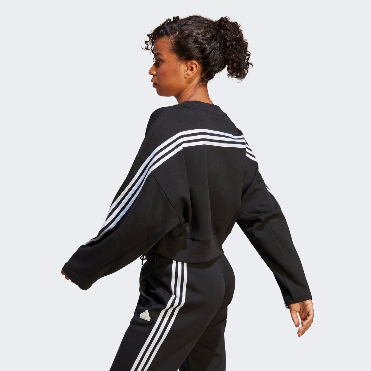 سویشرت آدیداس زنانه Future Icon 3 Stripes Crew - سیاه