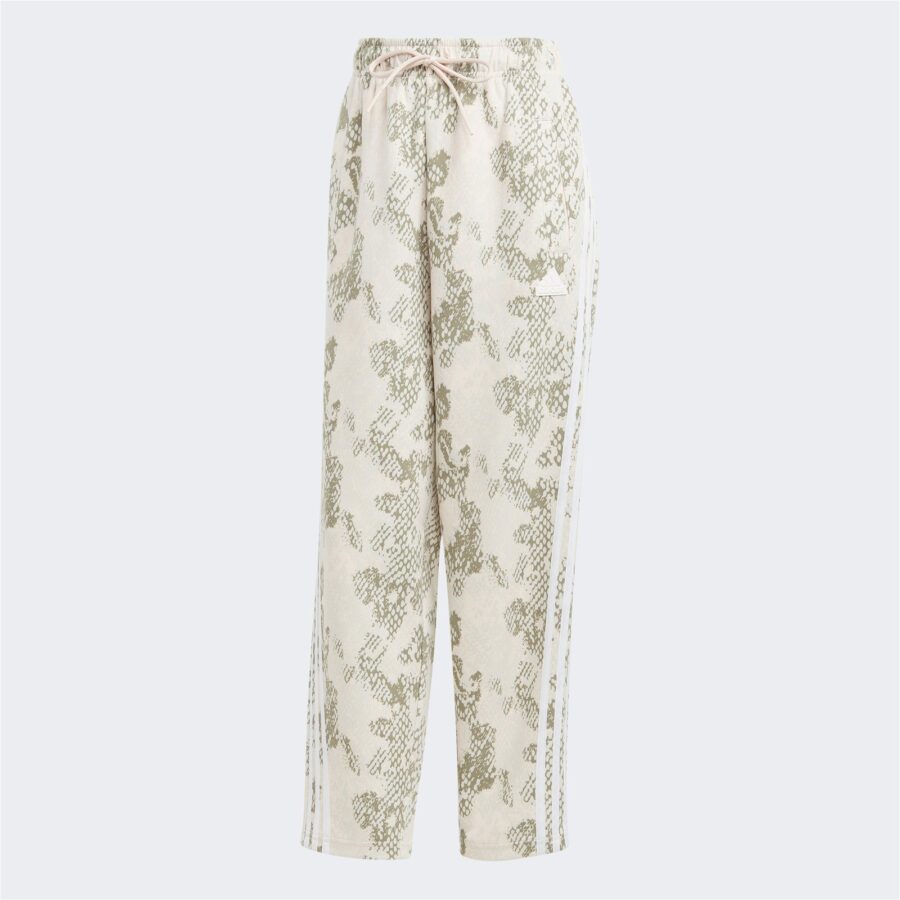 شلوار آدیداس زنانه Future Icon 3 Stripes Print - کرم