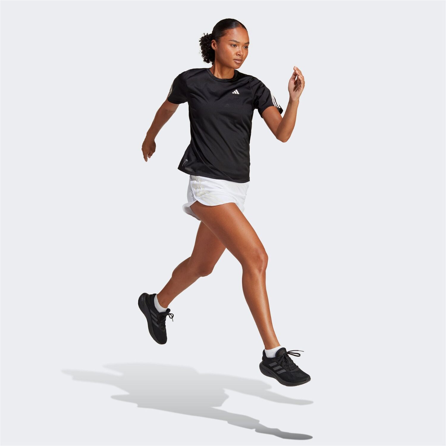 شلوارک آدیداس زنانه Run-Icon 3 Stripes - سفید