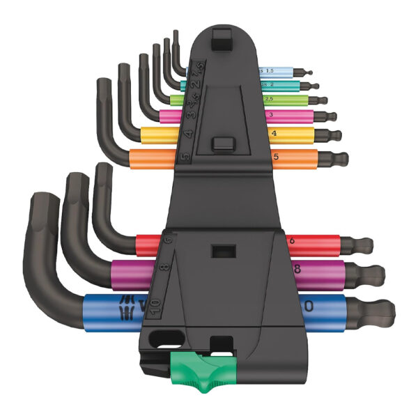 دسته آچار دسته کوچک 9 تایی مدل 9509 Hex-Plus برند ورا - مولتی کالر