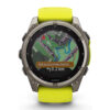 ساعت گارمین مدل Fenix 8 Solar Sapphire - سایز 51mm - بند Yellow Graphite Silicone