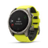 ساعت گارمین مدل Fenix 8 Solar Sapphire - سایز 51mm - بند Yellow Graphite Silicone