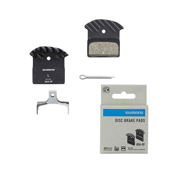 لنت-ترمز-دیسکی-Shimano-J05A-RF-رزین-با-خنک‌کننده-و-فنر