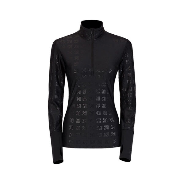 سویشرت-نیم-زیپ-زنانه-Onemore-631-Turtleneck-–-مشکی-طرح-دار