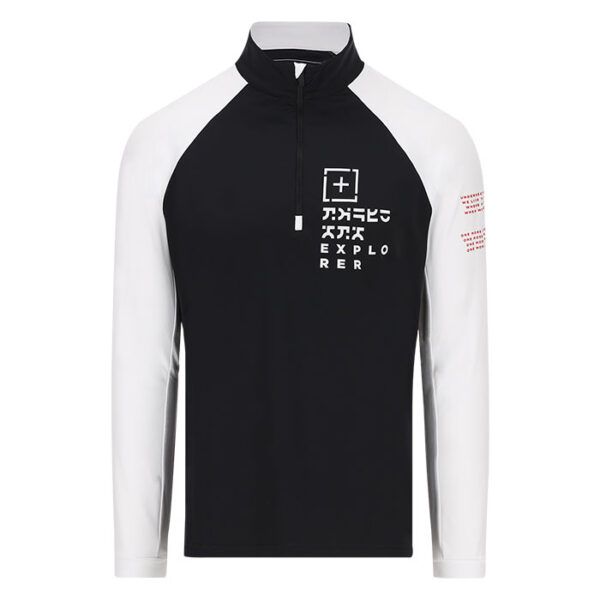سویشرت-نیم-زیپ-مردانه-Onemore-631-Turtleneck-–-سفید-مشکی