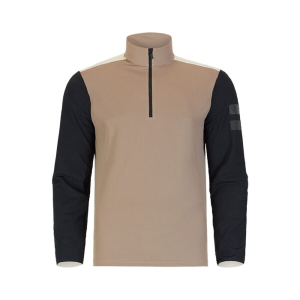 سویشرت-نیم-زیپ-مردانه-Onemore-671-Microfleece-–-بژ-مشکی