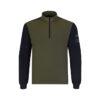 سویشرت-نیم-زیپ-مردانه-Onemore-671-Microfleece-–-سبز-مشکی