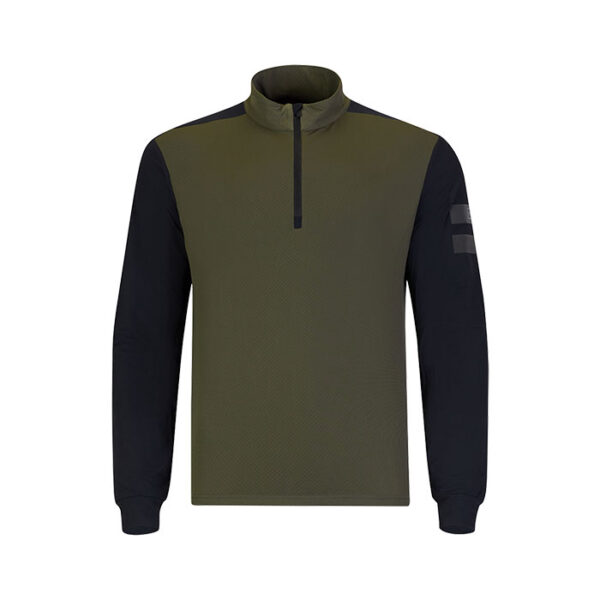 سویشرت-نیم-زیپ-مردانه-Onemore-671-Microfleece-–-سبز-مشکی