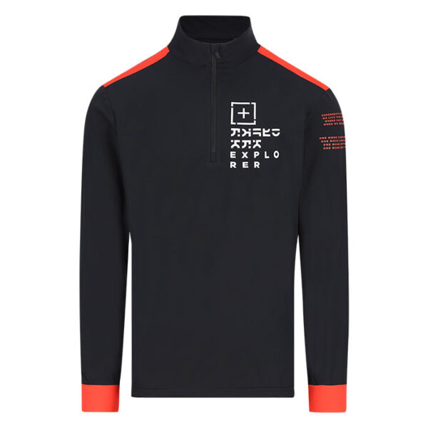 سویشرت-نیم-زیپ-مردانه-Onemore-671-Microfleece-–-مشکی-نارنجی