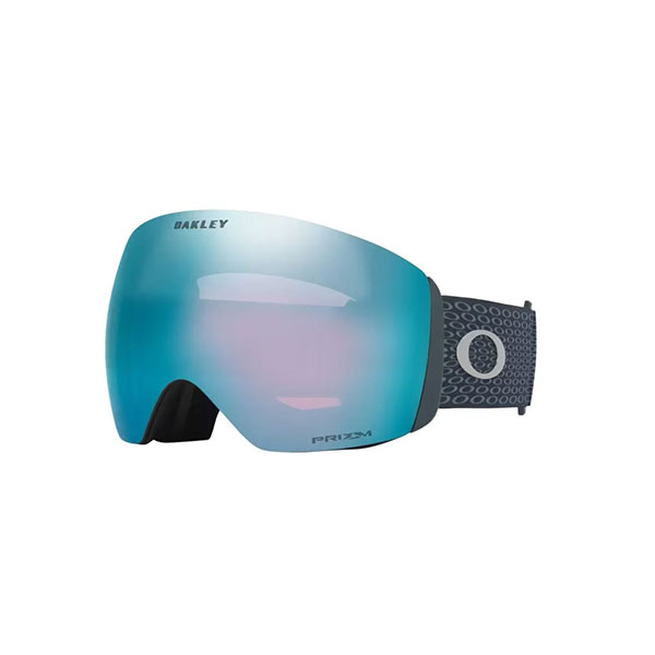 گاگل-و-عینک-اسکی-اوکلی-مدل-Flight-Deck-L-آبی-با-بند-خاکستری